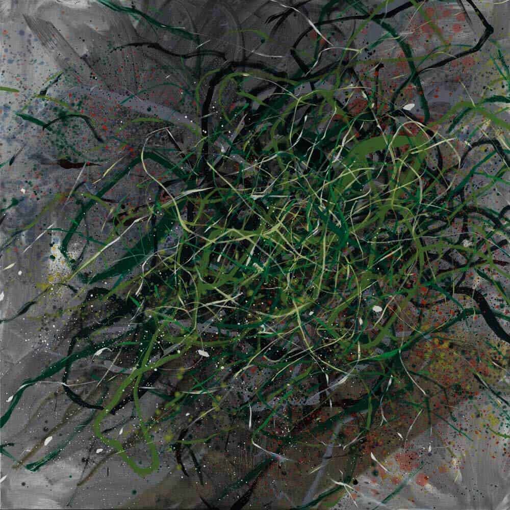 Jennifer Morrison, Underbrush, 2018. Oil on canvas, 190 x 190cm. Courtesy of the artist.