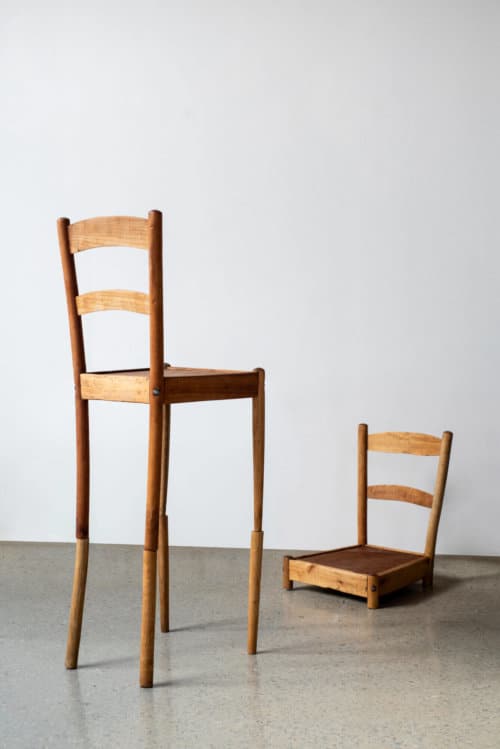 Dale Lawrence, Nameless and Friendless, 2019. Chairs, 123 x 180 x 40cm. Courtesy of the artist & SMITH.
